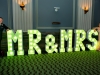 4' MR & MRS Light Up Letters - Photo by Sawicki Photography