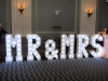 4' MR & MRS Light Up Letters - Photo by Sawicki Photography