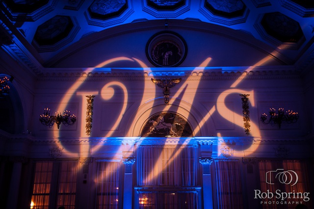 Monogram & Blue Up Lighting @ Canfield Casino - Photo by Rob Spring Photography