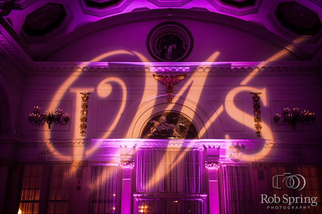 Monogram & Purple Up Lighting @ Canfield Casino - Photo by Rob Spring Photography