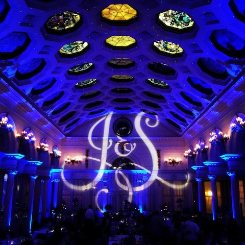 Monogram & Blue Up Lighting @ The Canfield Casino