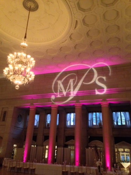 Monogram & Pink Up Lighting @ The Hall of Springs