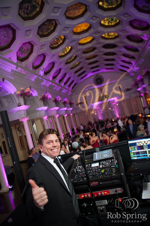 Purple Up Lighting & Monogram @ The Canfield Casino - Photo by Rob Spring Photography