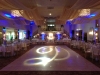 Electric Blue Up Lighting & Monogram @ Mallozzi's