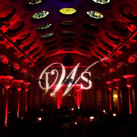 The Canfield Casino with Red Up Lighting & Monogram 